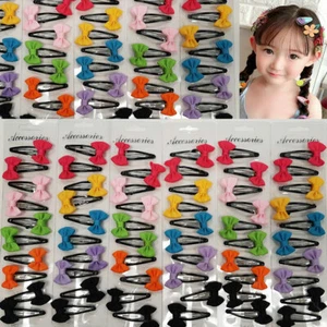 60 pcs Hair Bows Boutique Solid Clips Ribbon Non-Slip Snap Barrettes Girl Kids - Picture 1 of 2