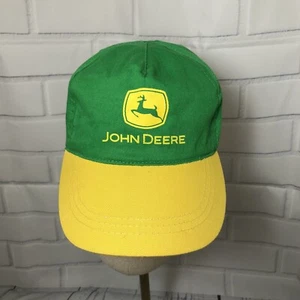 John Deere Green Cap Yellow Bill Snapback Hat Country Farm - Picture 1 of 5