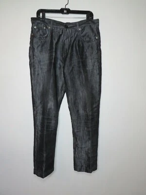 Pantalones negros desgastados Brooklyn Express para hombre talla 34/30 con varios bolsillos Foto 1 de 4