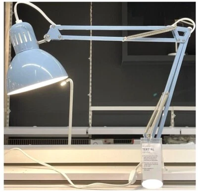 IKea TERTIAL Lámpara de Trabajo Abrazadera Lámpara Ajustable Mesa Escritorio Trabajo, Azul Claro Nuevo Foto 1 de 4