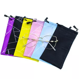Premium Microfiber Pouch Bag Cleaning Case Sunglasses Eyeglasses High quality - Picture 1 of 34