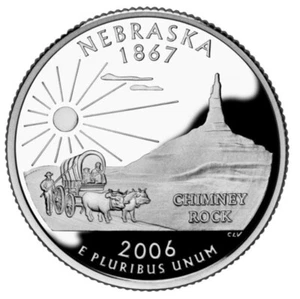 2006 S Proof Nebraska State Quarter Uncirculated US Mint - Picture 1 of 2