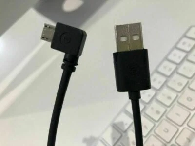 Micro USB Left Angled Male to USB A 2.0 20cm Cable Charging Data Lead - Image 1 of 3