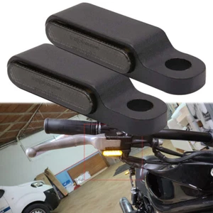 Motorcycle Mini LED Turn Signal Indicator Amber Blinker Light For Harley Bobber - Imagen 1 de 12