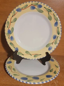 Pier 1 PALERMO Salad plate set of 2, 8", Italy, La Primula, Yellow, Blue - Picture 1 of 11