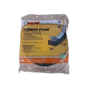 Frost King R734 3/4"x7/16''x10'' Rubber Foam Self-Stick Weatherseal - Picture 1 of 2
