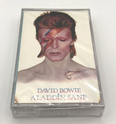 DAVID BOWIE ALADDIN SANE Sealed Cassette Tape 1990 RYKO REISSUE Promo Hole - Image 1 of 4