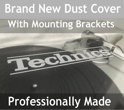 Technics Turntable Custom Made Dust Cover Lid with Laser Etched Logo Brand New - Image 1 of 4