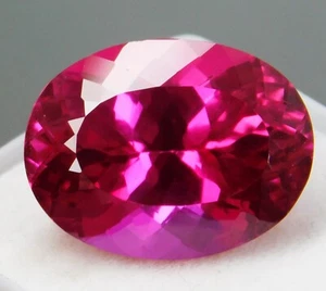 Certified BURMESE Ruby 25 Ct Natural Untreated FLAWLESS Oval Shape Gemstone - Picture 1 of 15