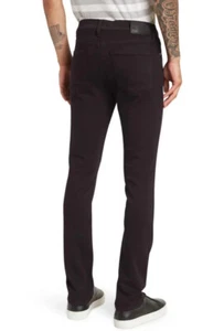NUEVO CON ETIQUETAS PAIGE Hombres Denim Croft Ajustado Pierna Ajustada Jeans Talla 40 Negro Profundo Violeta $199 - Imagen 1 de 12