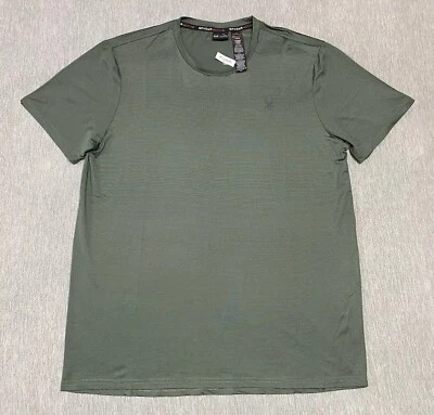 Camisa Spyder Para Hombres Grande Verde Rendimiento Gimnasio Activo Yoga Camiseta Elastizada Adulto Foto 1 de 4