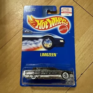 Coche de juguete Hot Wheels Limozeen 1991 negro brillante brillo 225 NUEVO - Imagen 1 de 3
