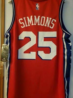 Ben Simmons Philadelphia 76ers AUTHENTIC NBA FANATICS Jersey ADULT SMALL - Image 1 of 4