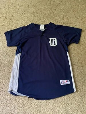 Majestic Boy Size L Detroit Tigers #35 Justin Verlander Blue Jersey (B1) - Image 1 of 4