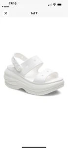 Crocs Unisex Mega Crush Sandals White UK men 6 Women 7 EU 39-40 - Picture 1 of 14