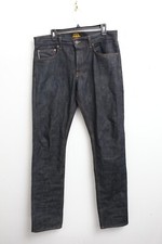 EUC Sz 34 x 35 BRAVE STAR Slim Straight Selvedge RAW DENIM JEANS
