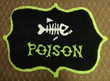 Poison Green Black Fish Skeleton Bath Mat Rug Thick Cotton Halloween Target Euc