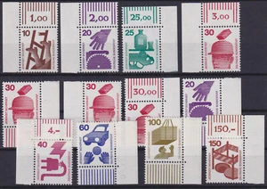 Bund BRD Unfallverhütung Mi.Nr. 695 - 703 Eckränder postfrisch ** 1971/74 - Bild 1 von 1