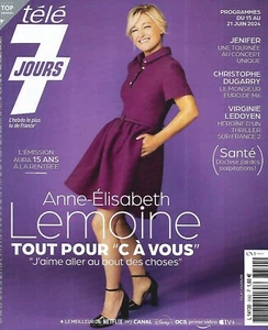 TELE 7 JOURS n°3342 15/06/2024 Anne-Elisabeth Lemoine-C à vous/ Virginie Ledoyen - Imagen 1 de 4
