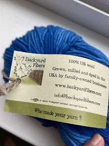 Backyard Fibers SoSoft Sport Merino Wool Yarn It Is Blue 3.5 Oz 350 Yd - Picture 1 of 8