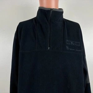 Head Of The Charles Sweater Mens Size XL Black Quarter Zip Boston Massachusetts - Picture 1 of 5