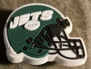 New York Jets silicone shoe charm, 5 for $5, read description button back - Picture 1 of 1
