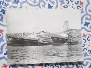 OLD PHOTO PHOTOGRAPH VINTAGE NAUTICAL SHIP ANDREA DORIA SHIPWRECK GENOA - Picture 1 of 2