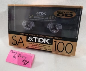 TDK SA-100 Type II High Bias Position Tape NEW Cassette SA100 cassete casette - Picture 1 of 2