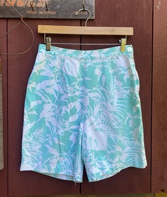 Vintage Branigans Shorts Women's Tropical print High waist Irish Preppy Coastal - Image 1 of 4