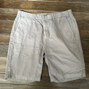 Slate & Stone Men’s Shorts, W 34, Stone Grey Cotton, Pockets, Belt Loops - Picture 1 of 6