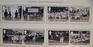 GB -2018 - "Votes for Women" - Complete Set Of 8 Stamps - MNH - Picture 1 of 1
