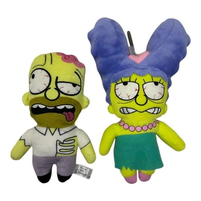Kidrobot The Simpsons Treehouse of Horror Zombie Homer & Marge Plush Set 2016 - Image 1 of 4