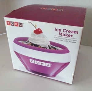 NEW Williams Sonoma ZOKU Ice Cream / Gelato / Sorbet / Sherbert Maker PURPLE - Picture 1 of 5