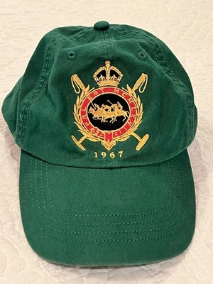 Polo por Ralph Lauren Vintage Sombrero 1967 Polo Cresta Gorra de Béisbol Ajustable Correa de Cuero Foto 1 de 4