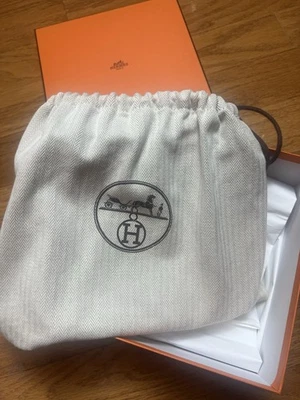 Hermes mini Evelyn Bag Etoupe with gold hardware navy stripe - Image 1 of 4