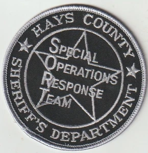Hays County TX Sheriff SORT obsolete patch ship from Australia - Picture 1 of 1