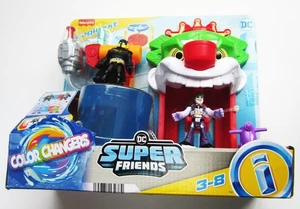 Fisher Price DC Super Friends Imaginext Color Change Joker Funhouse Playset NEW - Picture 1 of 4
