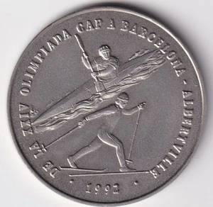 MONEDA ANDORRA 1987 - 2 DINERS - XXIV CAP A OLIMPIADA DE BARCELONA ALBERTVILLE - Picture 1 of 2