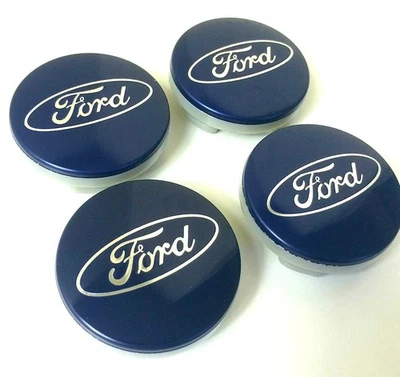 4 TAPPI COPRIMOZZO FORD 54mm FIESTA KUGA FOCUS KA MONDEO S-MAX C-MAX CERCHI LEGA - Imagen 1 de 3