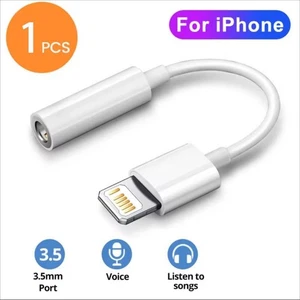 3.5mm Jack Aux Adapter Cable Compatible with iPhone 14, 13, 12, Male To Female - Picture 1 of 6