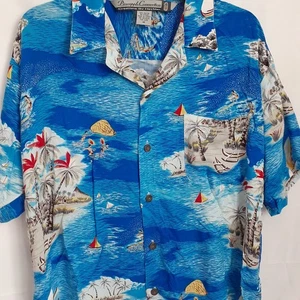 Herren Pineapple Connection Strand Thema Kurzarm Knopfleiste Größe Medium - Bild 1 von 9