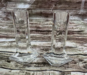 Paar Riedel Elegant Kristallglas Kegel Kerzenständer Halter Elegant Modern 6" - Bild 1 von 5