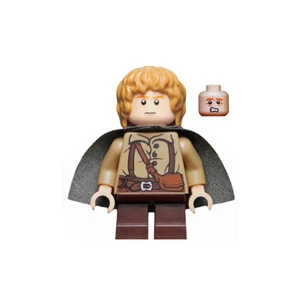 Lego Figur Samwise Gamgee (Sam), dunkelbraune Beine, dunkel bläulich graue Kappe - lor004 - Bild 1 von 1