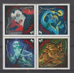 Canada 1997 #1668a The Supernatural - MNH (Se-tenant block of 4) - Picture 1 of 5