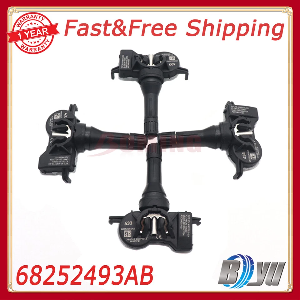 68252493AB TPMS Tire Pressure Sensor Monitor 433MHz For Dodge Dart Jeep Chrysle - Image 1 of 4