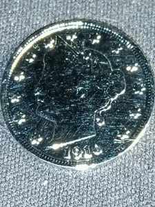 1910 V Nickel BU UNC Sharp Edges Nice Addition To Anyone's Collection - Picture 1 of 4
