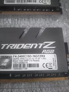G. SKILL Trident Z RGB 16GB 8x2 DDR4 2400 (F4-2400C15D-16GTZRX) - Picture 1 of 5