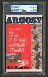 Bob Gimlin Signed Photo (PSA) Patterson-Gimlin Film 1967 Bigfoot Encounter - Picture 1 of 2
