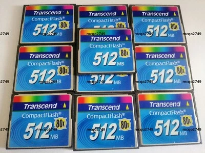 10PCS transcend 512mb 80X compactflash CF memory card - Image 1 of 2
