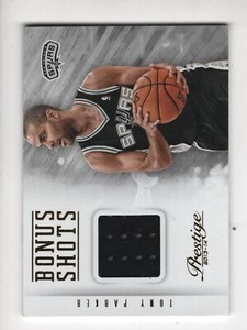 Tony Parker 2013-14 Panini Prestige Bonus Shots Materials #27 Spurs